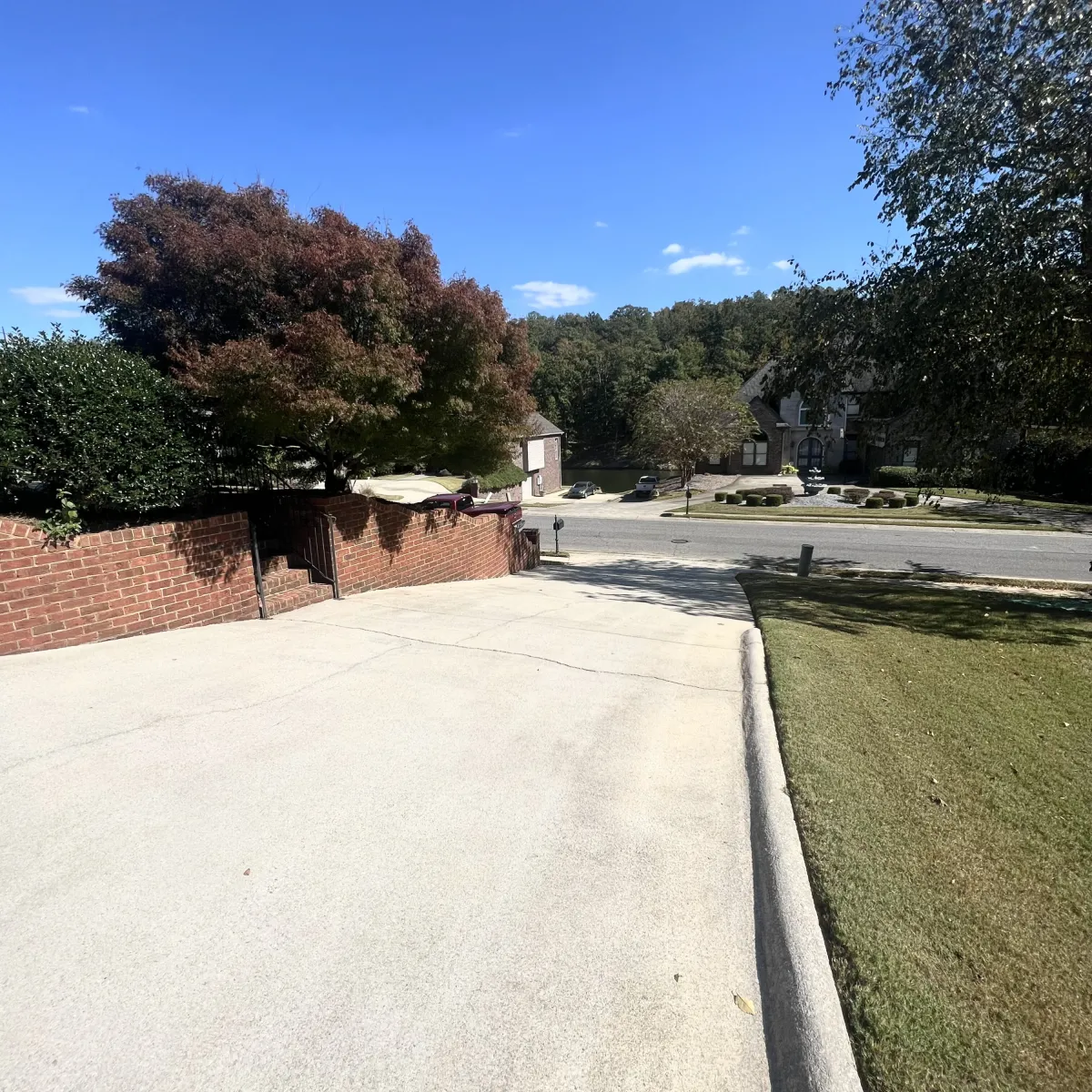Spotless driveway after cleaning